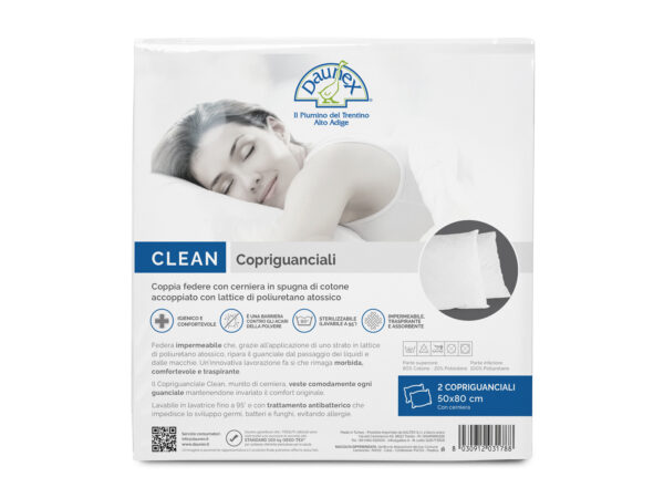 Coppia copriguanciale clean con cerniera