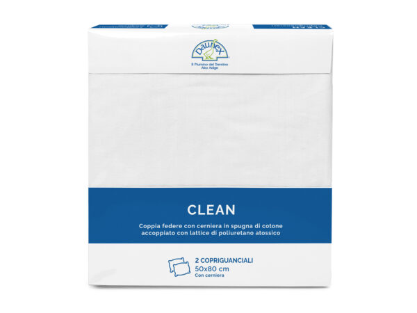 Coppia copriguanciale clean con cerniera