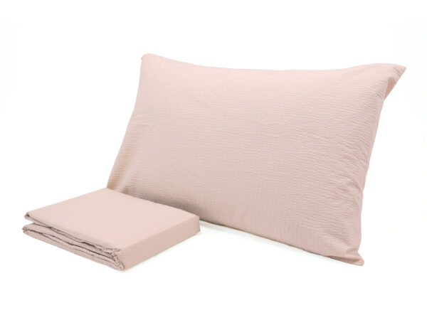 Completo lenzuola seersucker no stiro