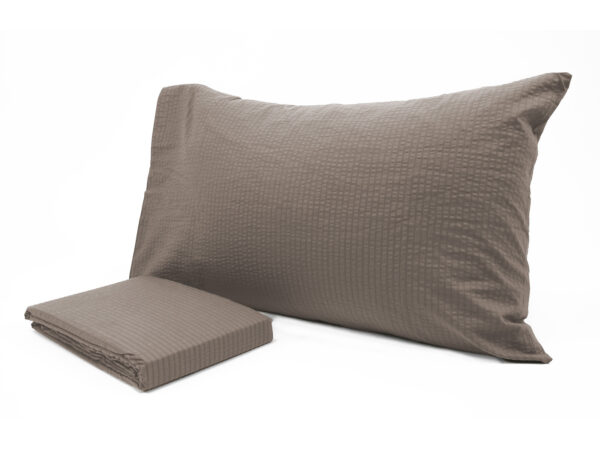 Completo lenzuola seersucker no stiro