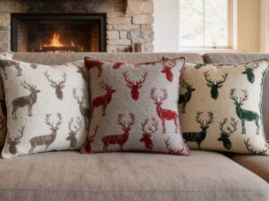 Cuscino cervo wool 50x50