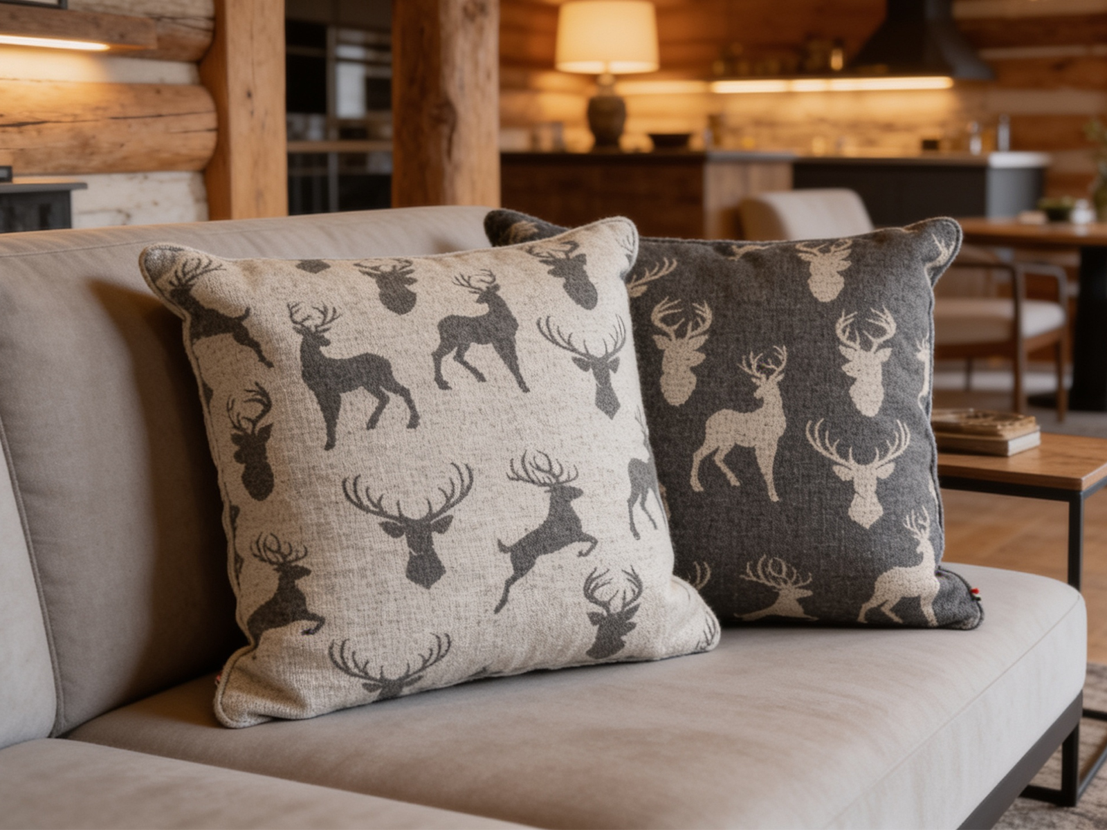 Cuscino bombato deerland 45×45 col. grigio