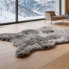 Tappeto sagomato fur melange 80x120 cm v.grigio
