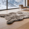 Tappeto sagomato fur melange 80x120 cm v.tortora